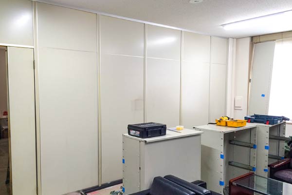 パーティションの取り付け